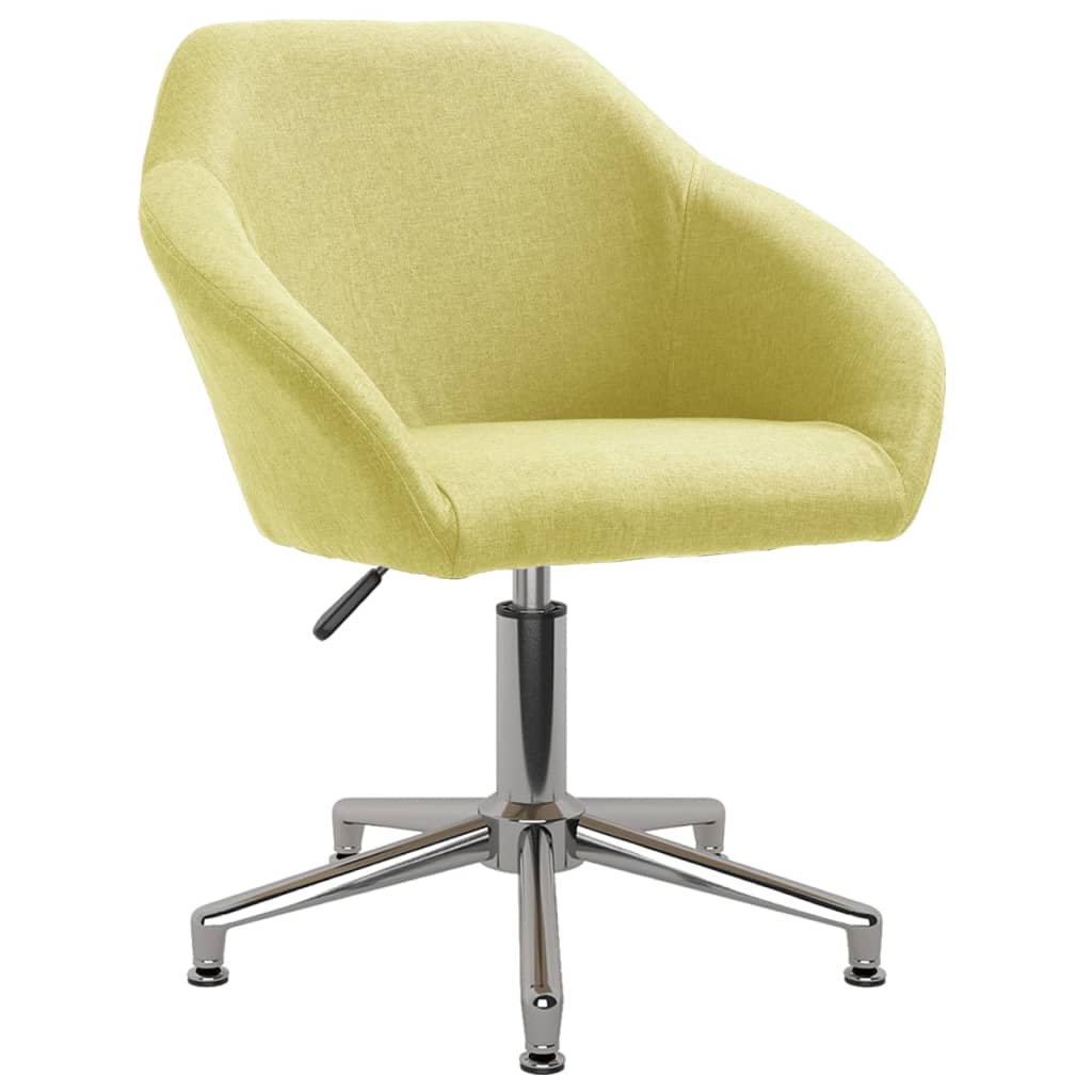 vidaXL Chaise pivotante de salle à manger Vert Tissu