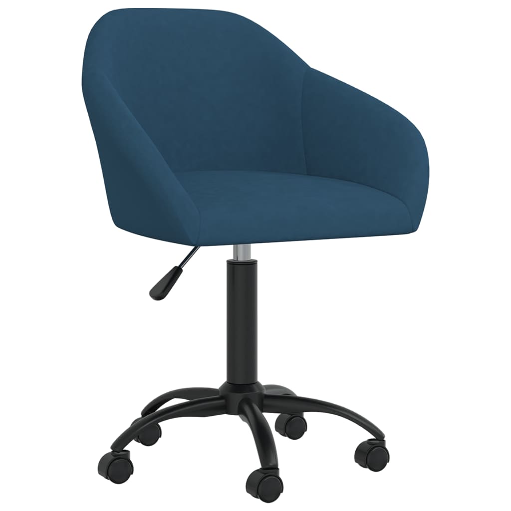 

vidaXL Eetkamerstoelen draaibaar 4 st fluweel blauw