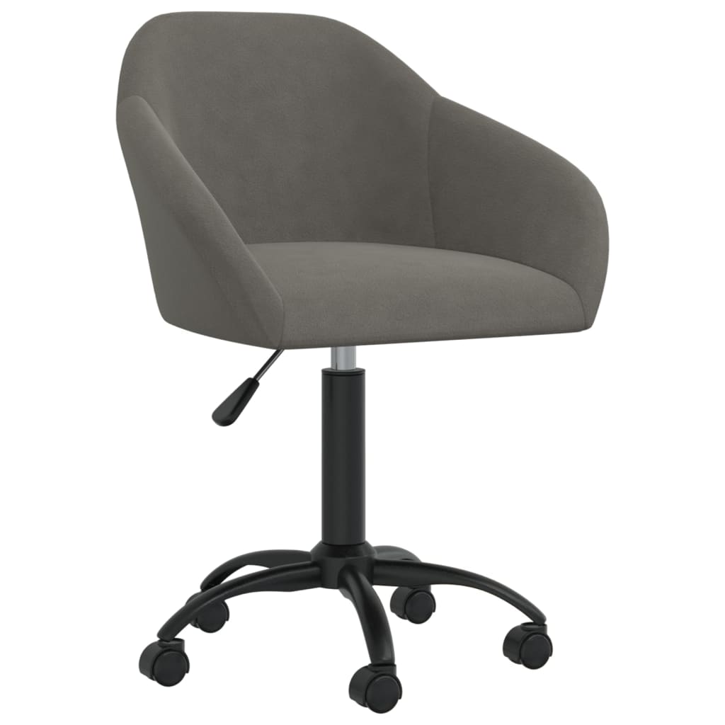 

vidaXL Eetkamerstoelen draaibaar 6 st fluweel donkergrijs