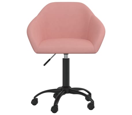 vidaXL Obrotowe krzesło biurowe, różowe, obite aksamitem