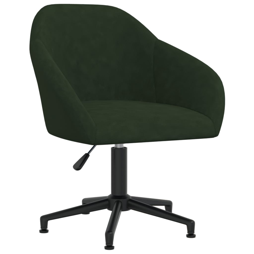 vidaXL Καρέκλες Τραπεζαρίας Περιστρ. 4 τεμ. Σκούρο Πράσινο Βελούδινες