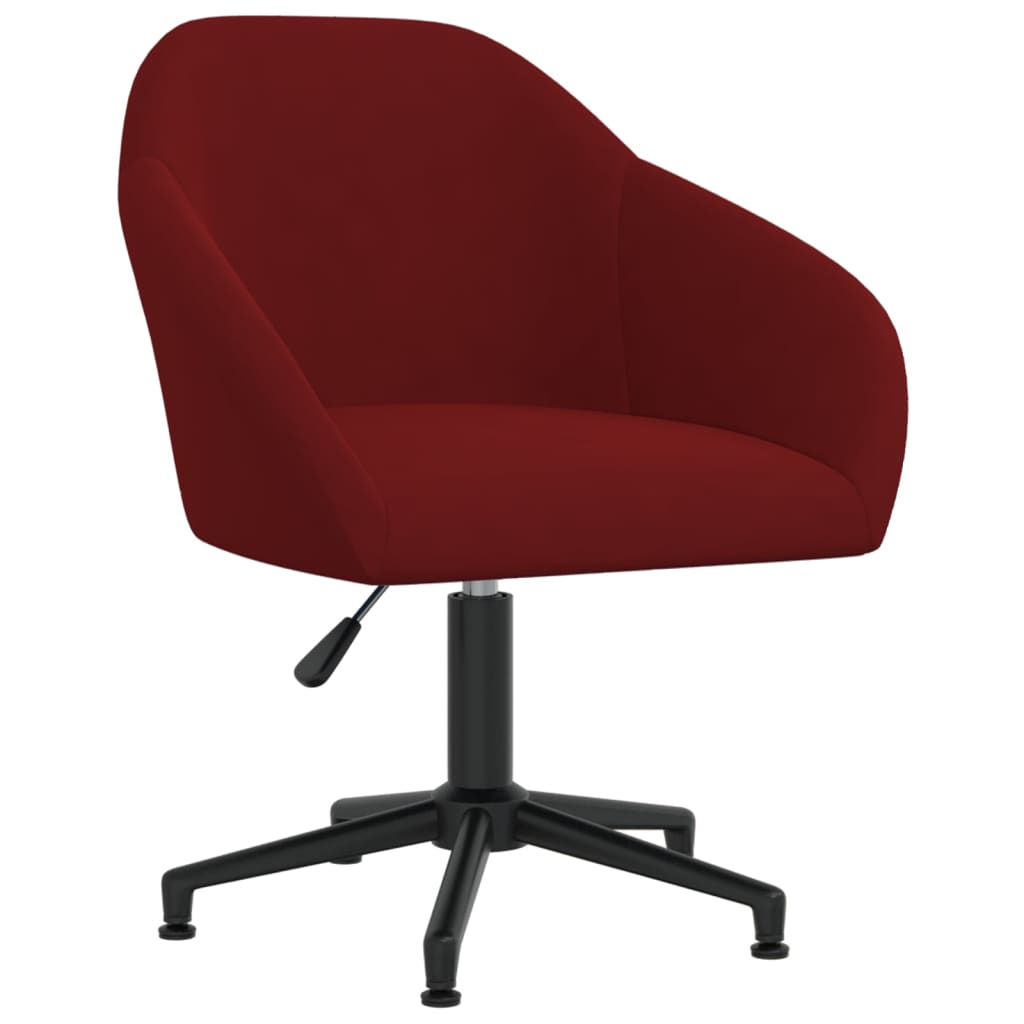 

vidaXL Eetkamerstoelen draaibaar 4 st fluweel wijnrood