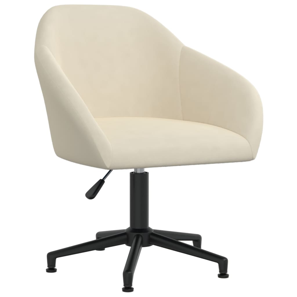 

vidaXL Eetkamerstoelen draaibaar 6 st fluweel crèmekleurig