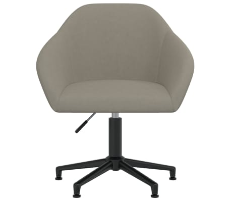 vidaXL Pasukama biuro kėdė, šviesiai pilkos spalvos, aksomas (330567)