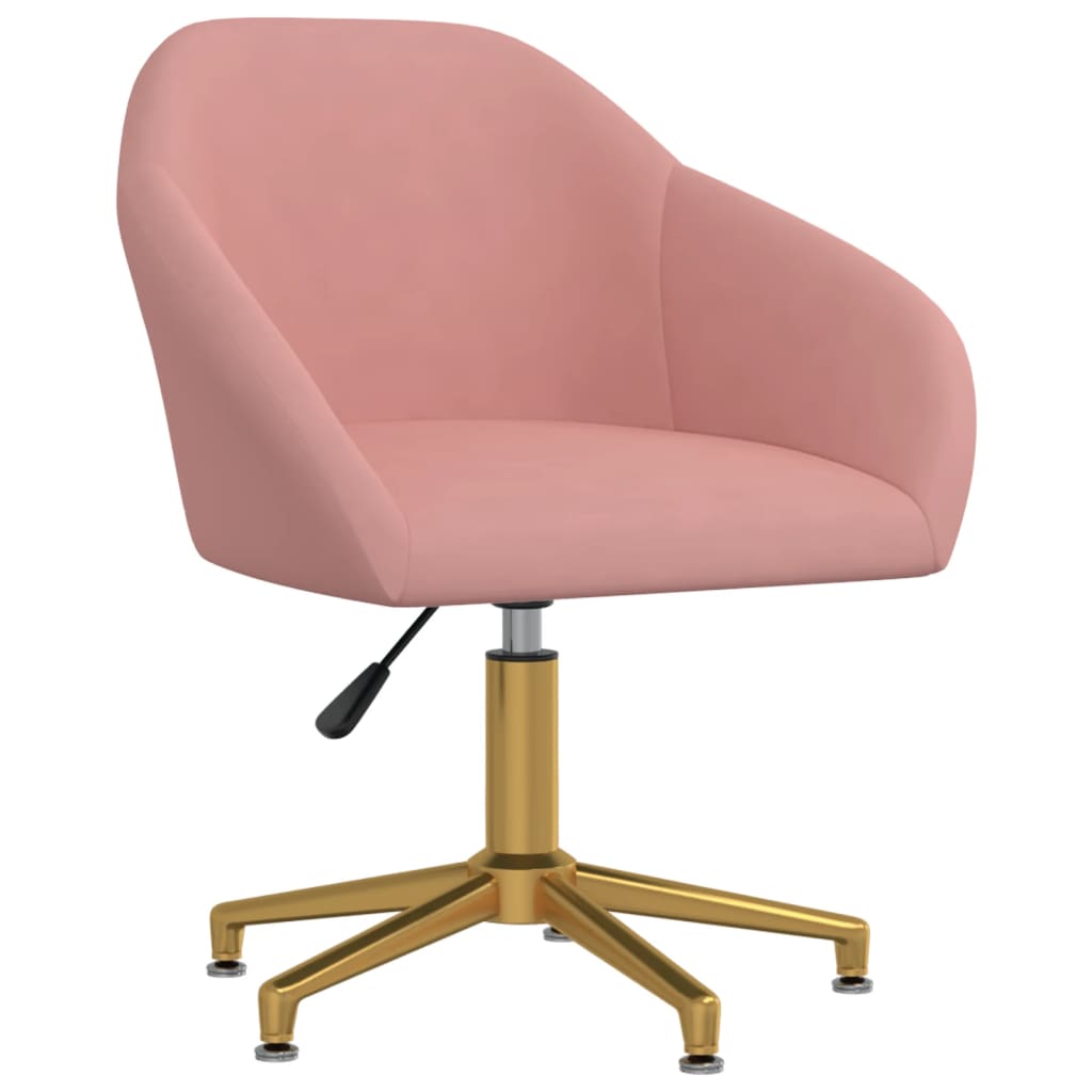 

vidaXL Eetkamerstoelen draaibaar 4 st fluweel roze