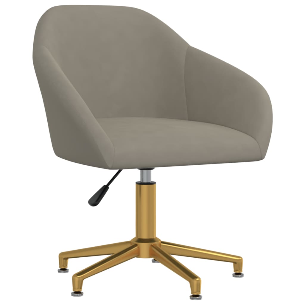 

vidaXL Eetkamerstoelen draaibaar 6 st fluweel lichtgrijs