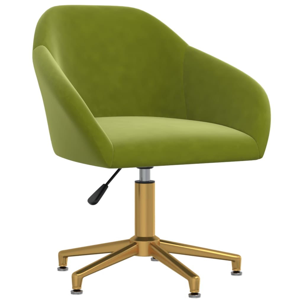 

vidaXL Eetkamerstoelen draaibaar 6 st fluweel lichtgroen