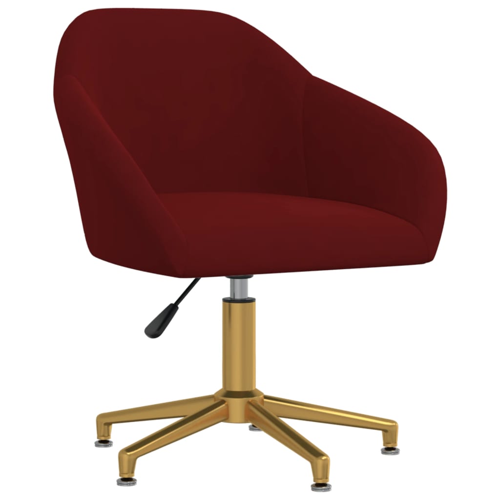 

vidaXL Eetkamerstoelen draaibaar 6 st fluweel wijnrood