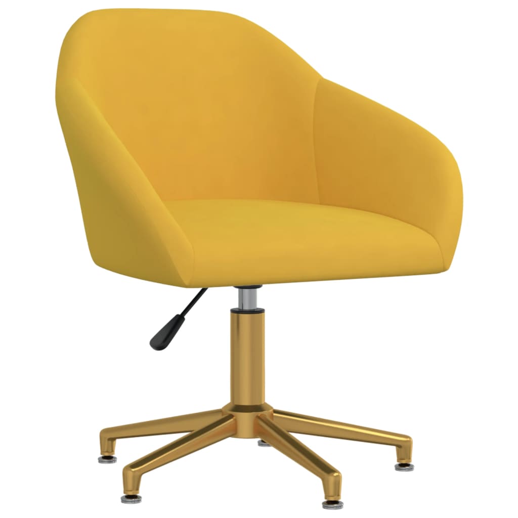 

vidaXL Eetkamerstoelen draaibaar 6 st fluweel geel