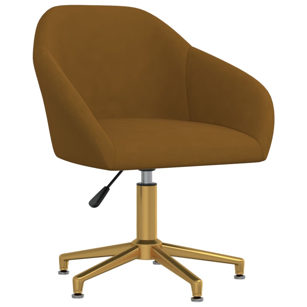 

vidaXL Eetkamerstoelen draaibaar 6 st fluweel bruin