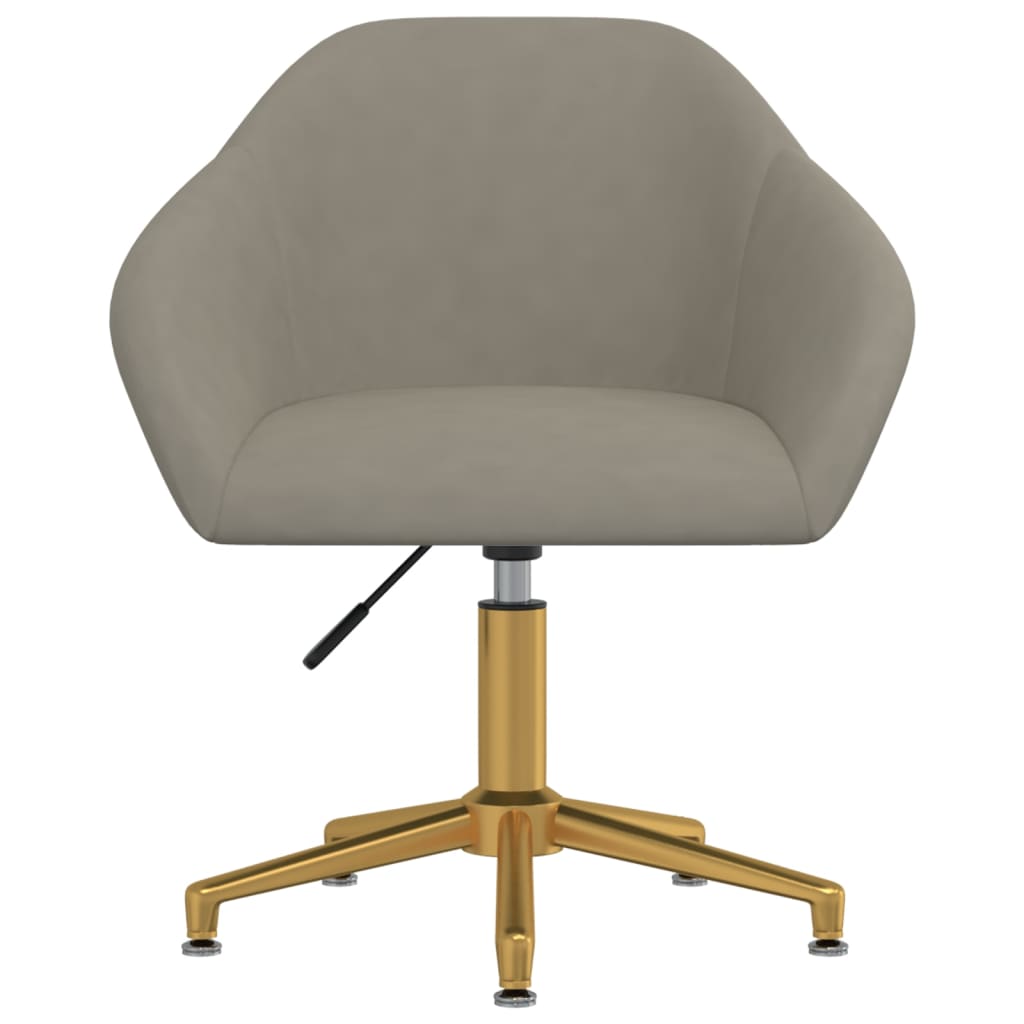 vidaXL Pasukama biuro kėdė, šviesiai pilkos spalvos, aksomas (330589)