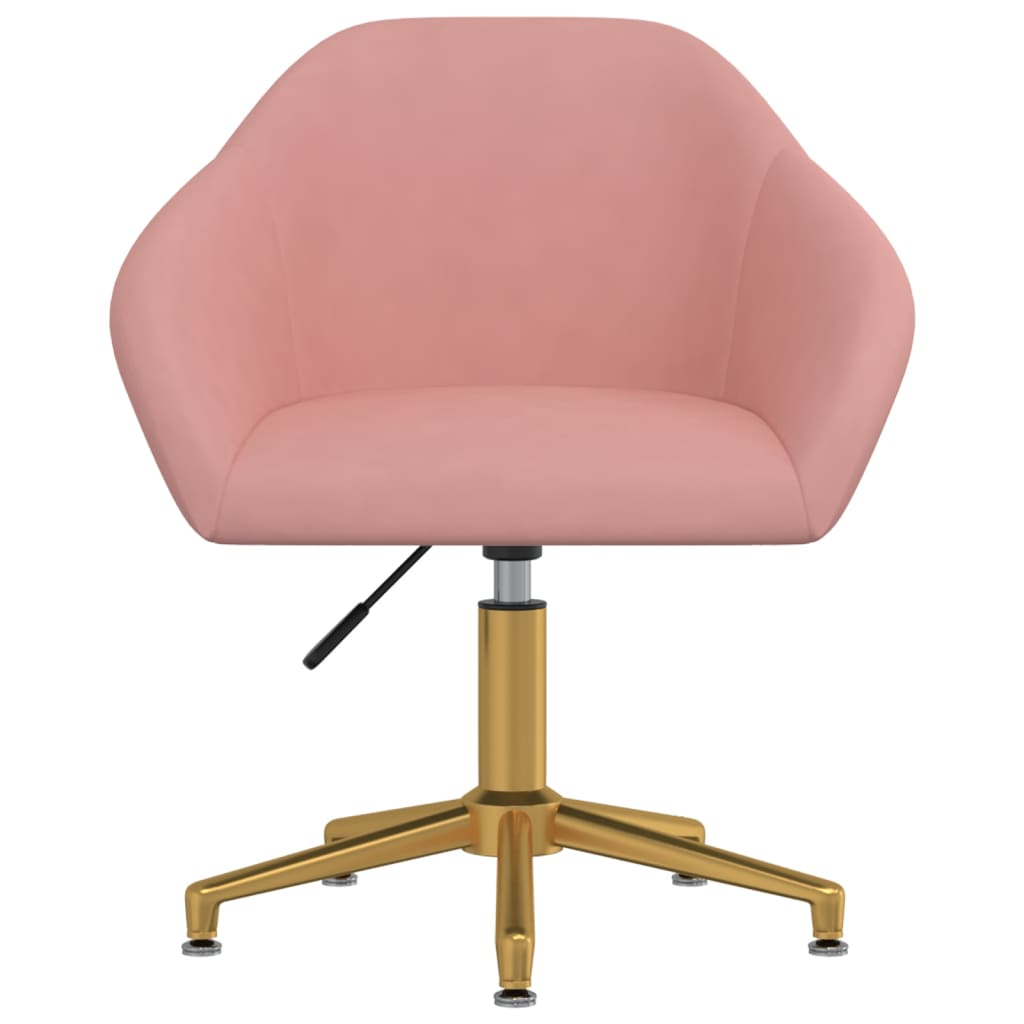 Otočná kancelářská židle růžová samet