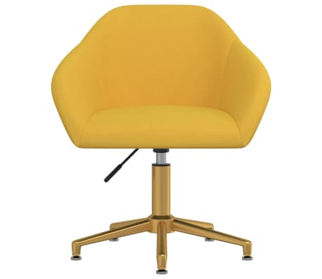 vidaXL Otočná kancelářská židle žlutá samet
