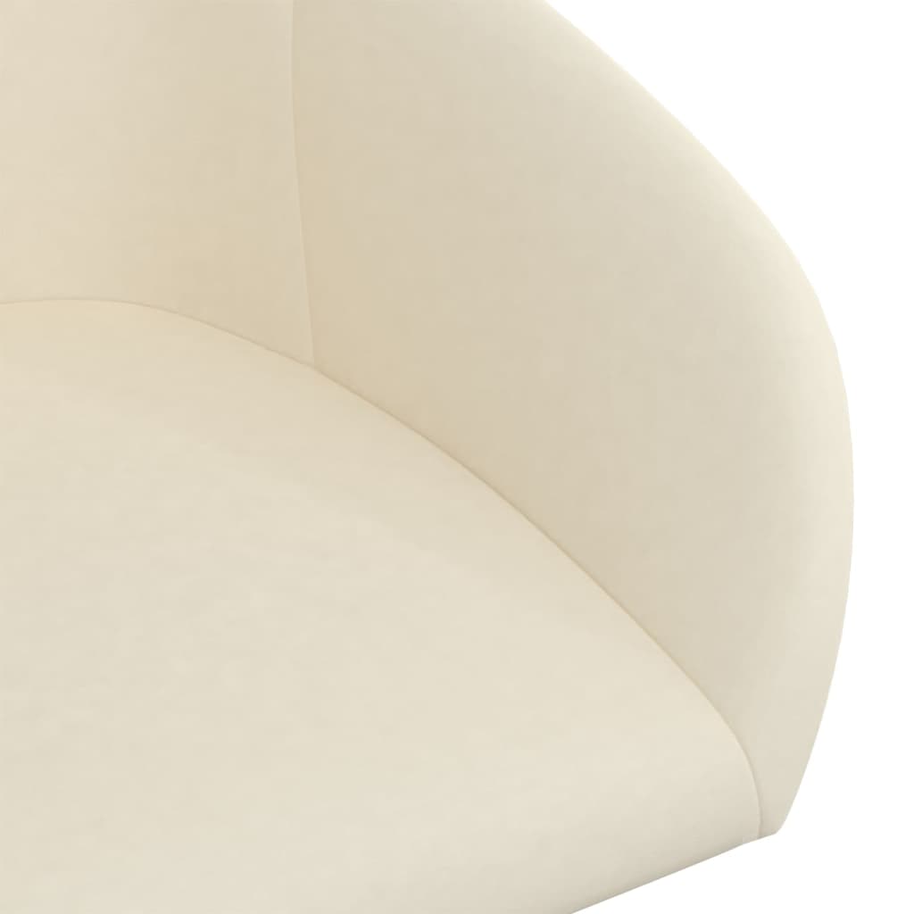 Въртящ се офис стол, кремав, кадифе