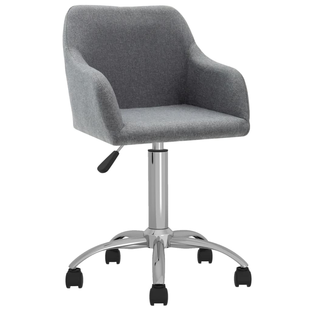 

vidaXL Eetkamerstoelen draaibaar 4 st stof lichtgrijs