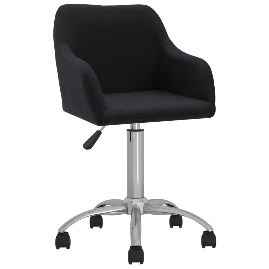 

vidaXL Eetkamerstoelen draaibaar 4 st stof zwart