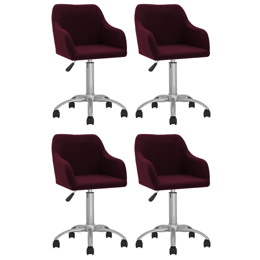 Pasukamos valgomojo kėdės, 4vnt., violetinės spalvos, audinys