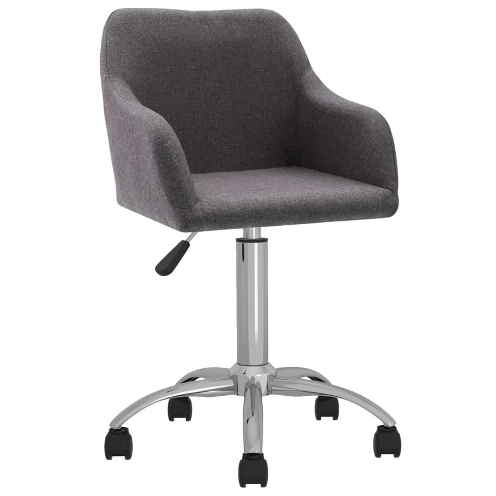 

vidaXL Eetkamerstoelen draaibaar 6 st stof taupe