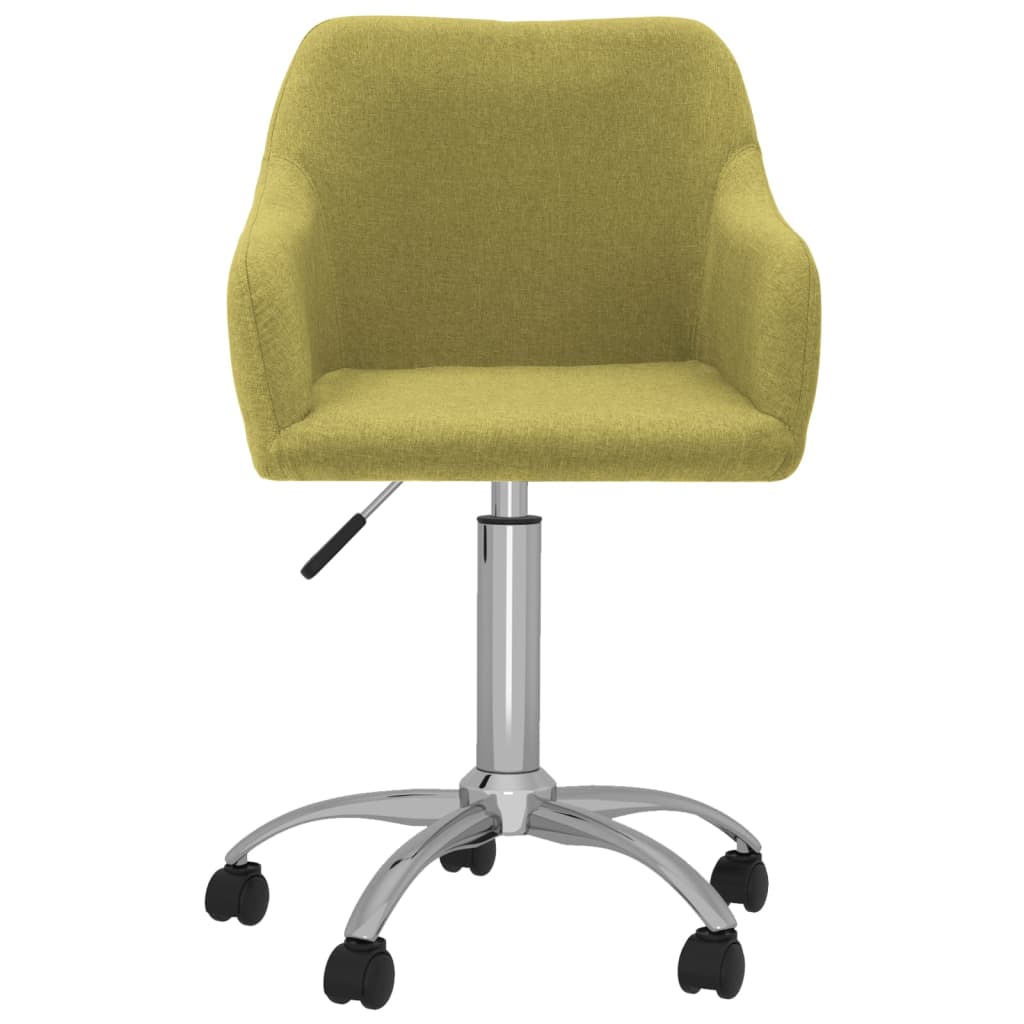 Otočná jídelní židle zelená textil