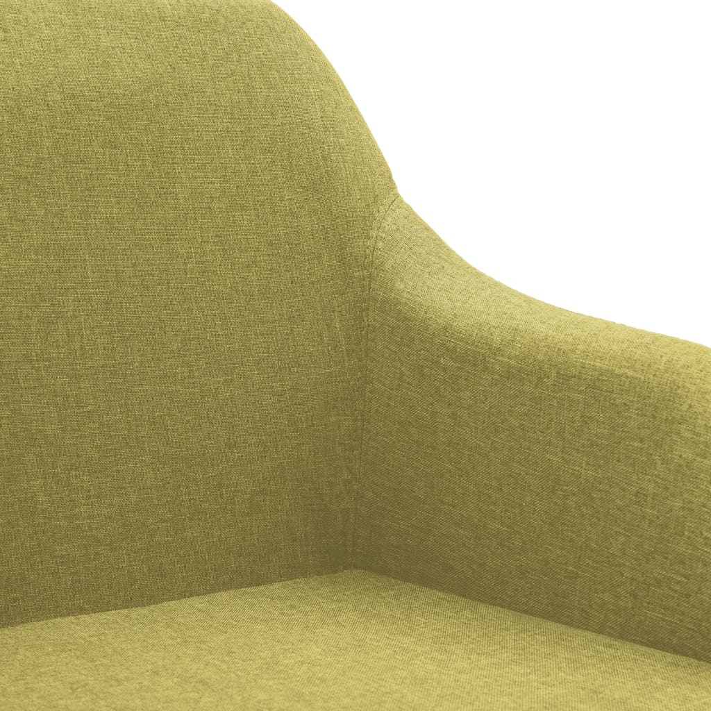 Otočná jídelní židle zelená textil
