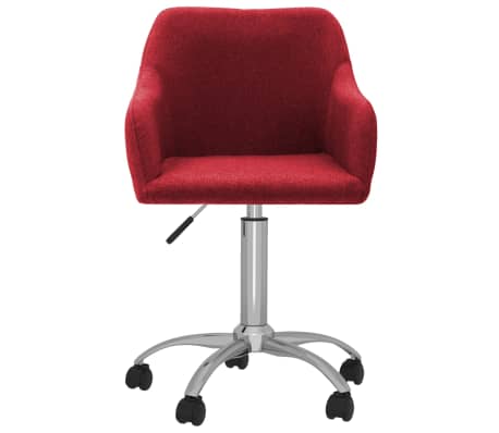 vidaXL Pasukama valgomojo kėdė, vyno raudona, audinys (330630)