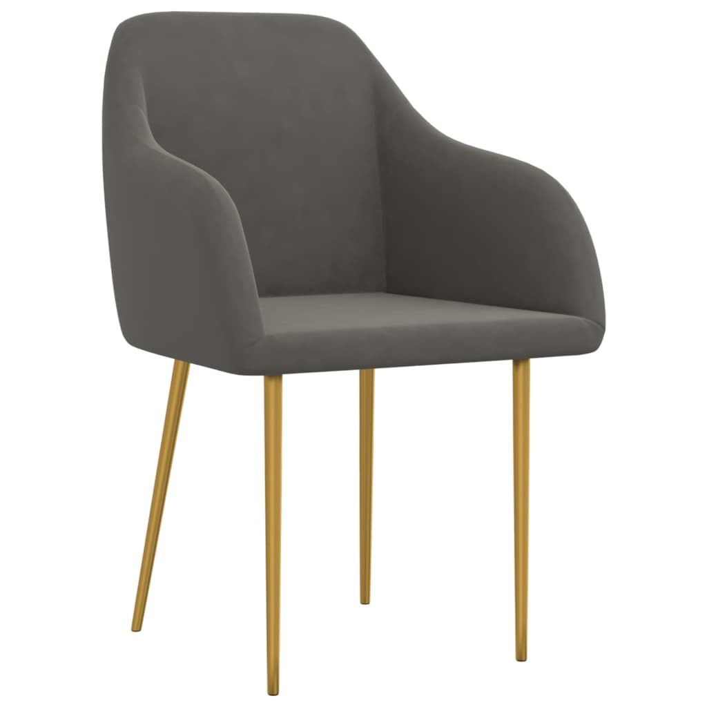 

vidaXL Eetkamerstoelen 6 st fluweel donkergrijs