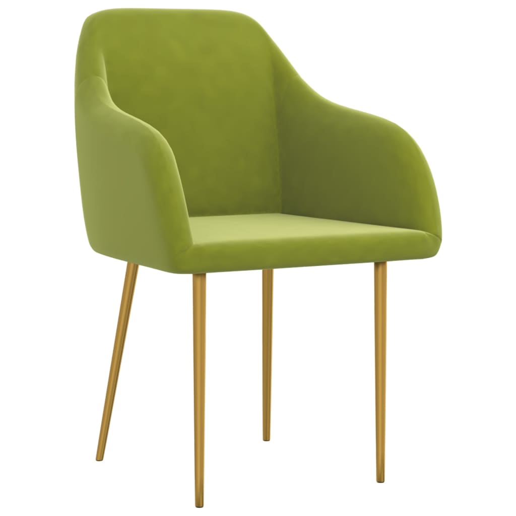 

vidaXL Eetkamerstoelen 6 st fluweel lichtgroen