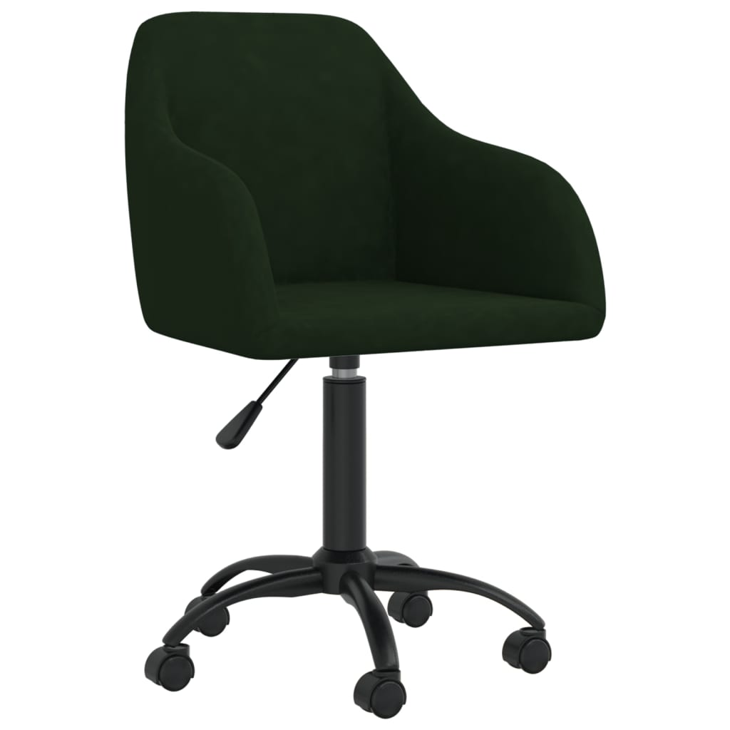 

vidaXL Eetkamerstoelen draaibaar 4 st fluweel donkergroen