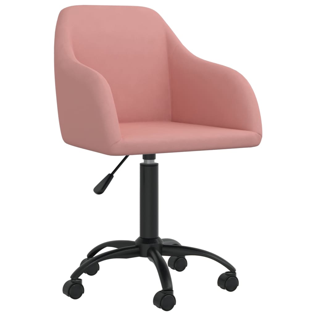 

vidaXL Eetkamerstoelen draaibaar 4 st fluweel roze