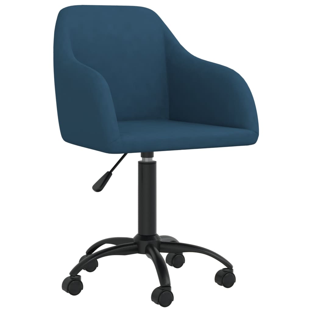 

vidaXL Eetkamerstoelen draaibaar 6 st fluweel blauw