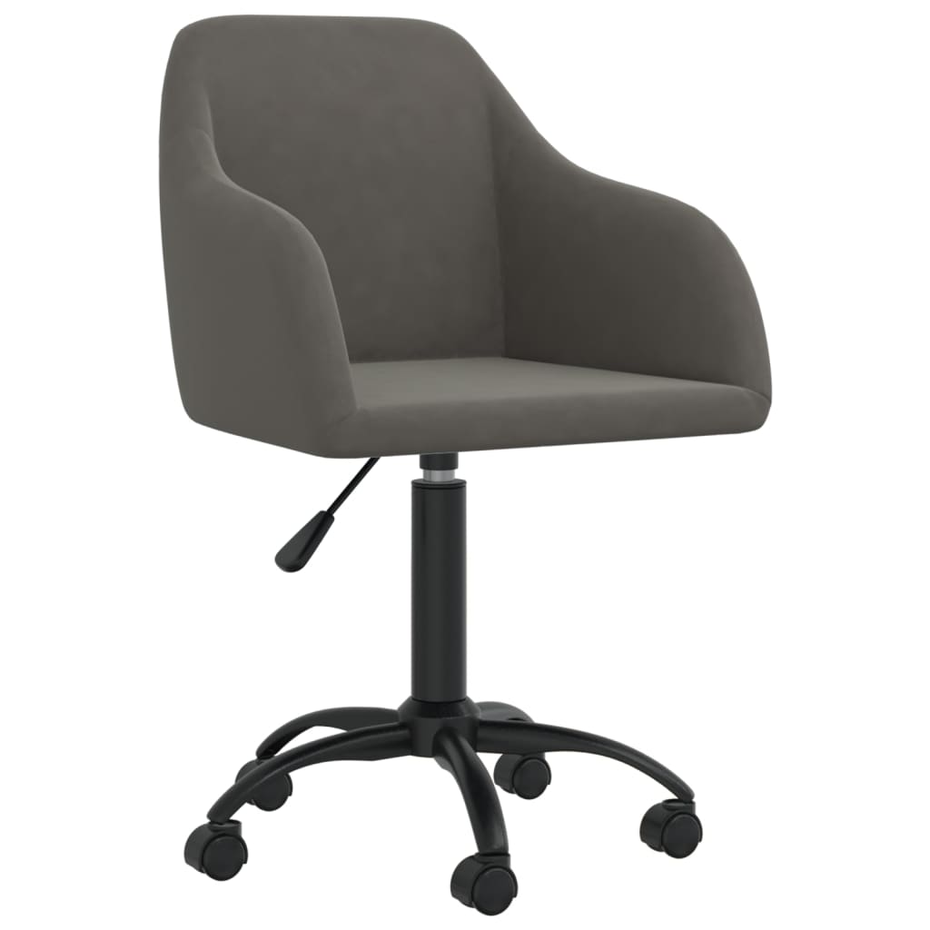 

vidaXL Eetkamerstoelen draaibaar 6 st fluweel donkergrijs