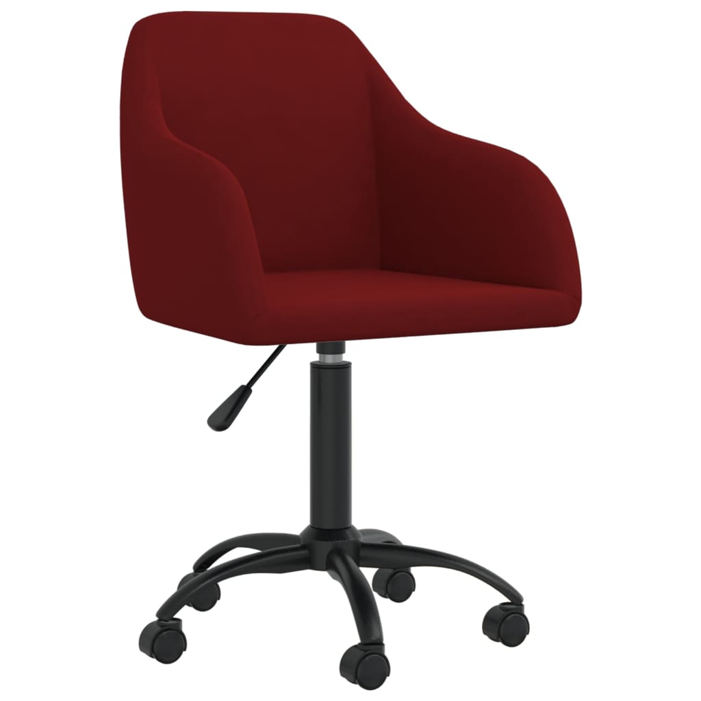 

vidaXL Eetkamerstoelen draaibaar 6 st fluweel wijnrood