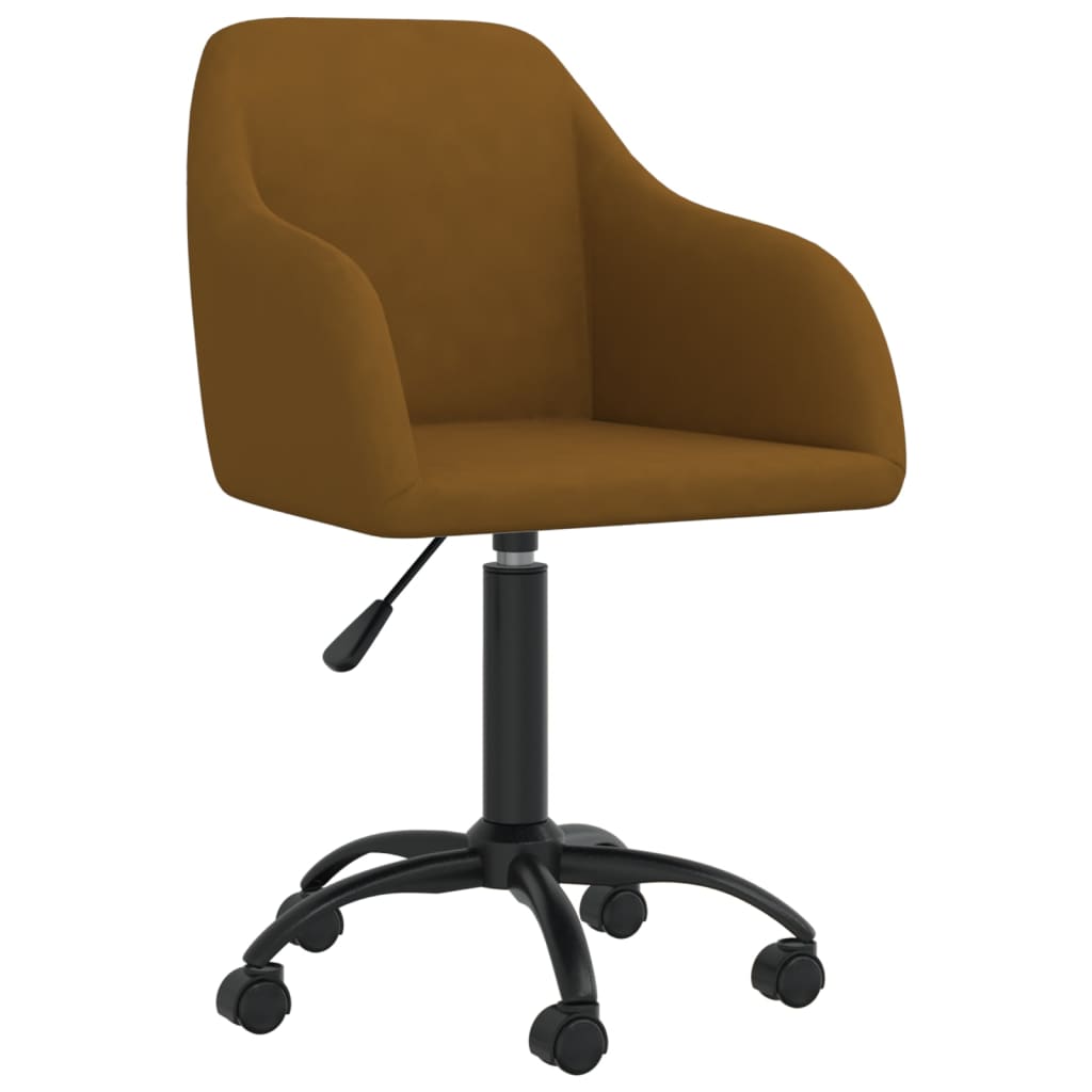 

vidaXL Eetkamerstoelen draaibaar 6 st fluweel bruin