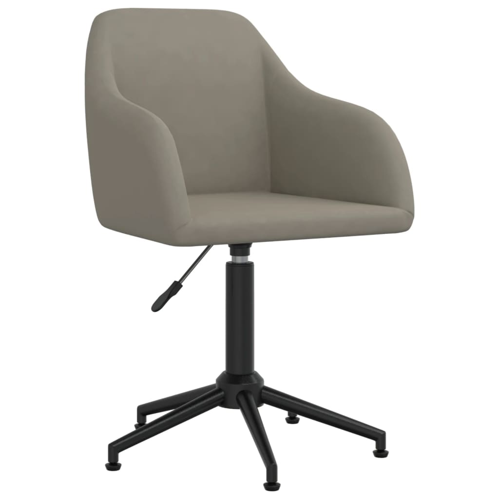 

vidaXL Eetkamerstoelen draaibaar 4 st fluweel lichtgrijs