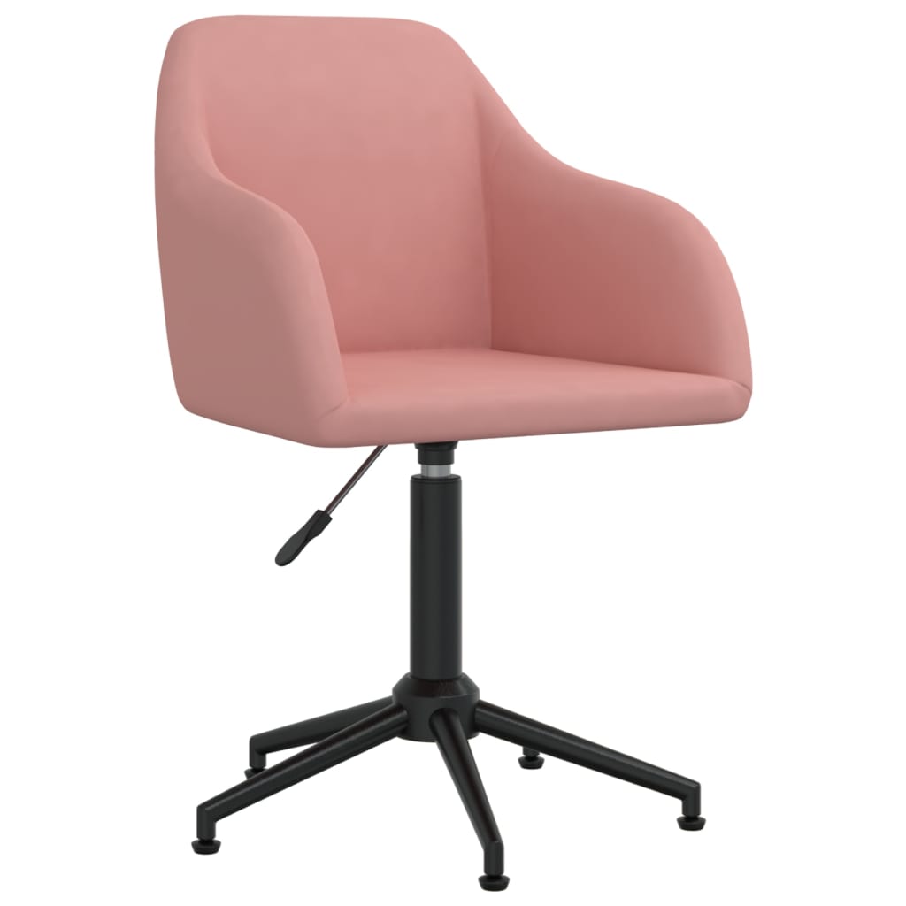 

vidaXL Eetkamerstoelen draaibaar 4 st fluweel roze