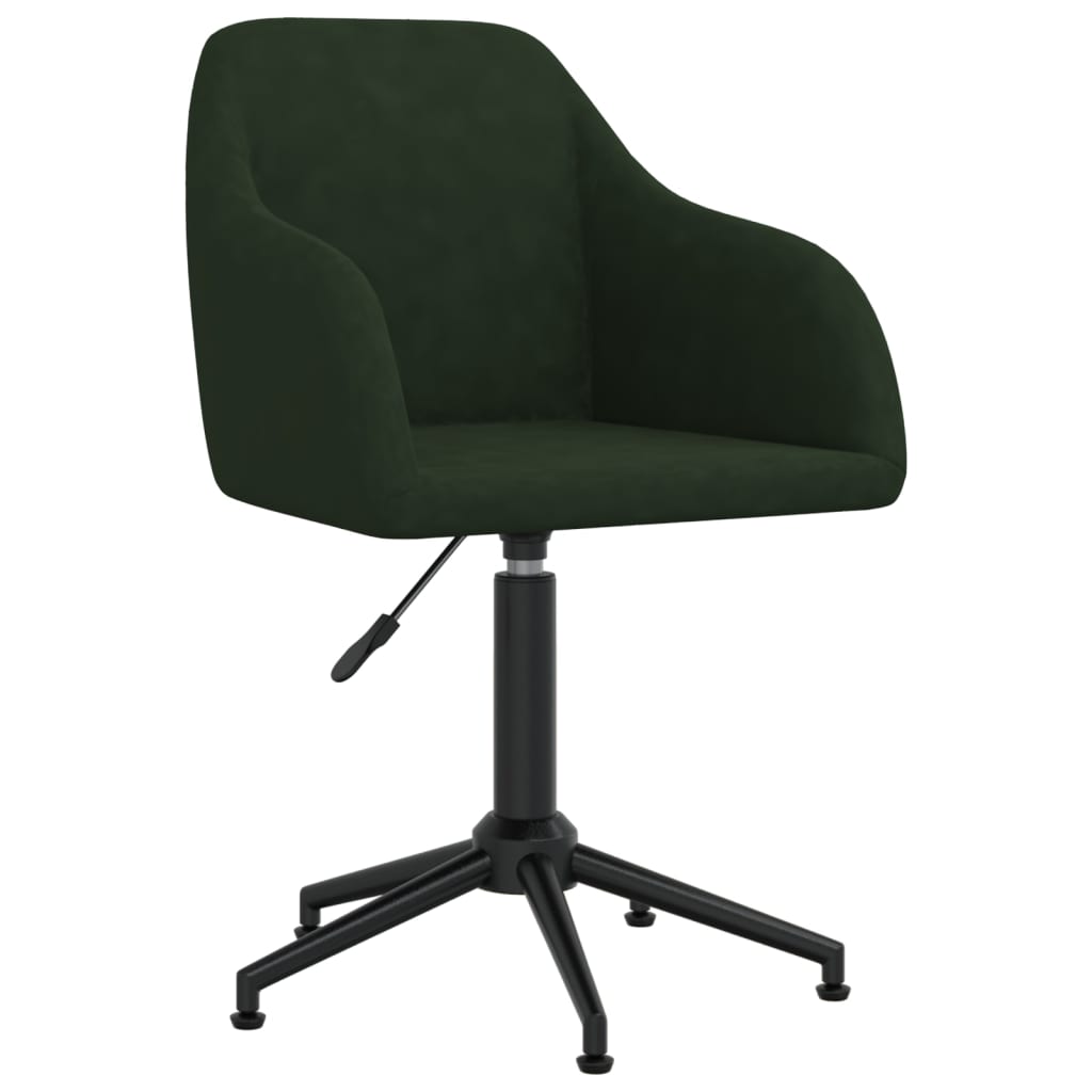 

vidaXL Eetkamerstoelen draaibaar 6 st fluweel donkergroen