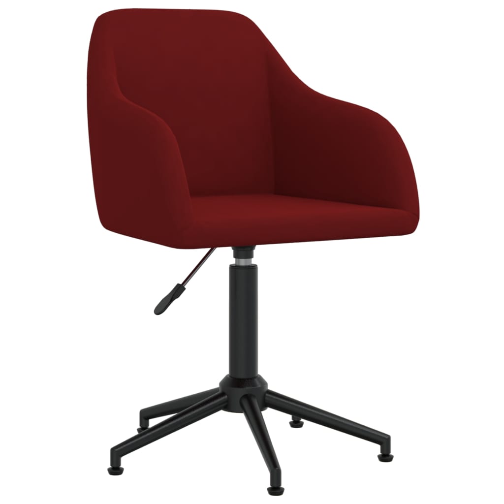 

vidaXL Eetkamerstoelen draaibaar 6 st fluweel wijnrood