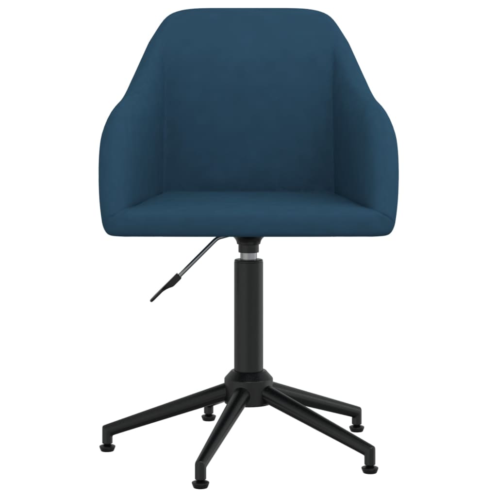 vidaXL Pasukama biuro kėdė, mėlynos spalvos, aksomas (330678)