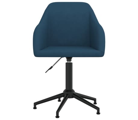 vidaXL Chaise pivotante de bureau Bleu Velours