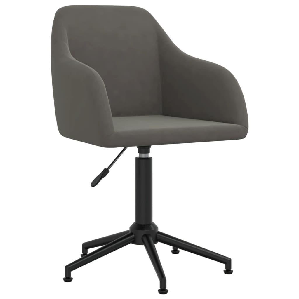 Pasukama biuro kėdė, tamsiai pilkos spalvos, aksomas (330680)