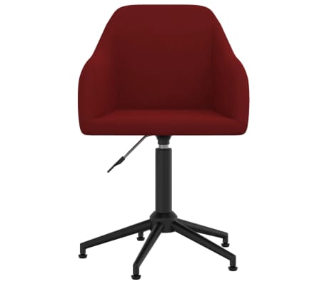 vidaXL Chaise pivotante de bureau Rouge bordeaux Velours