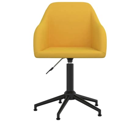 vidaXL Chaise pivotante de bureau Jaune Velours