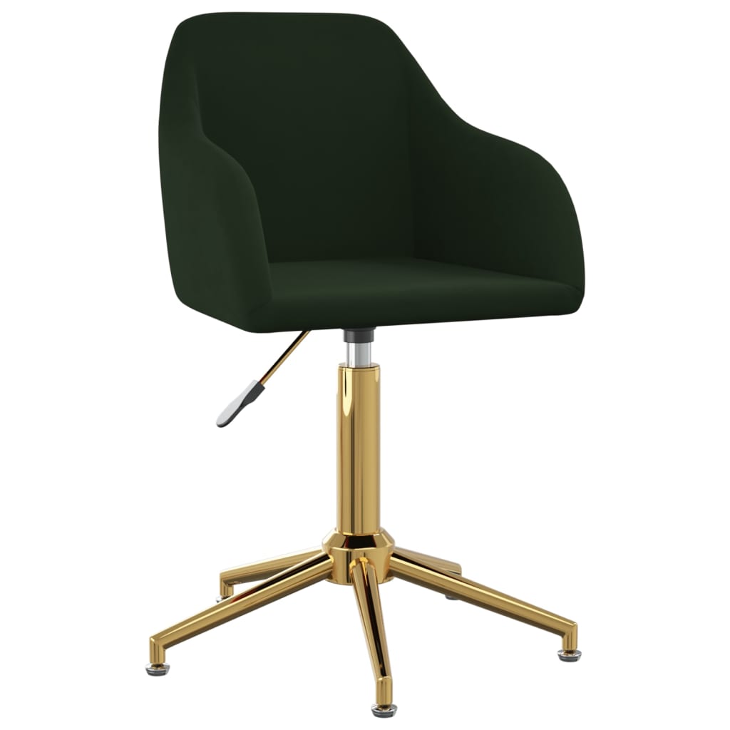 

vidaXL Eetkamerstoelen draaibaar 4 st fluweel donkergroen