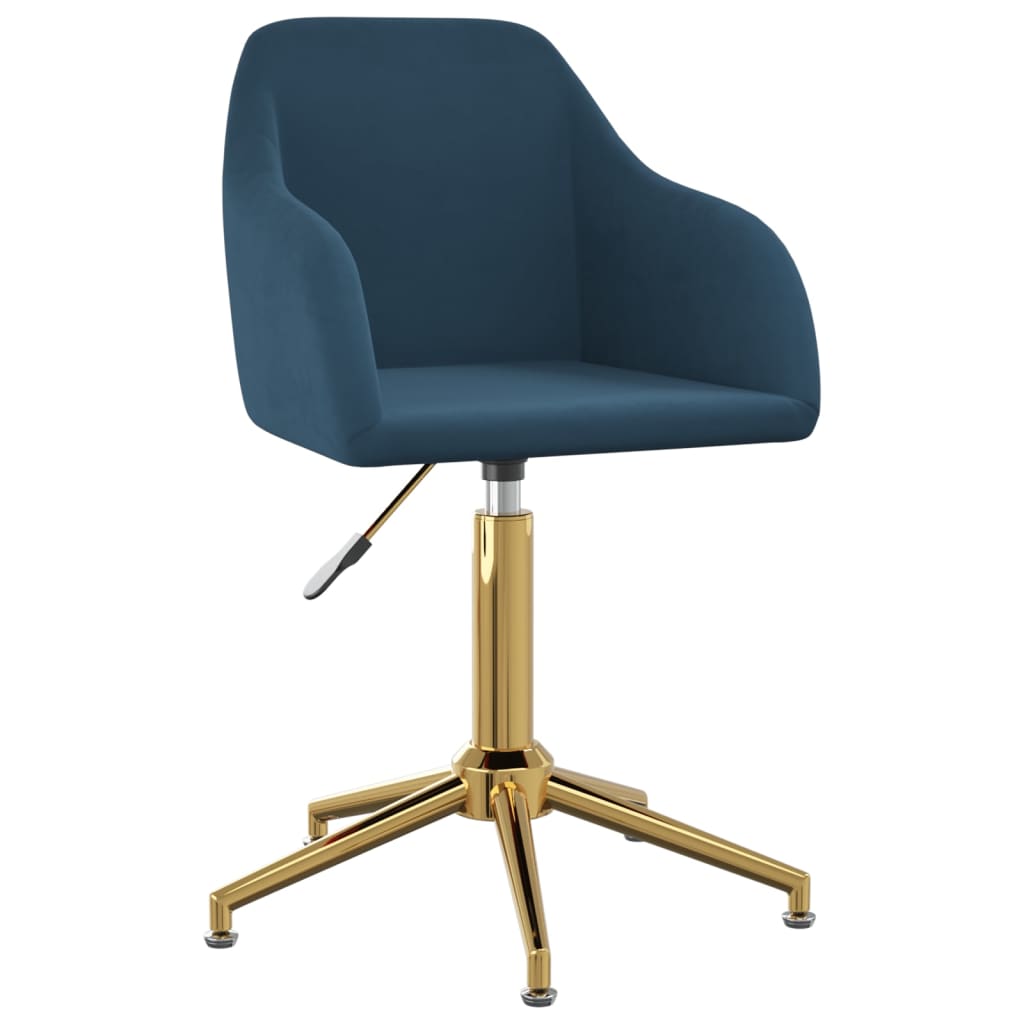 

vidaXL Eetkamerstoelen draaibaar 6 st fluweel blauw