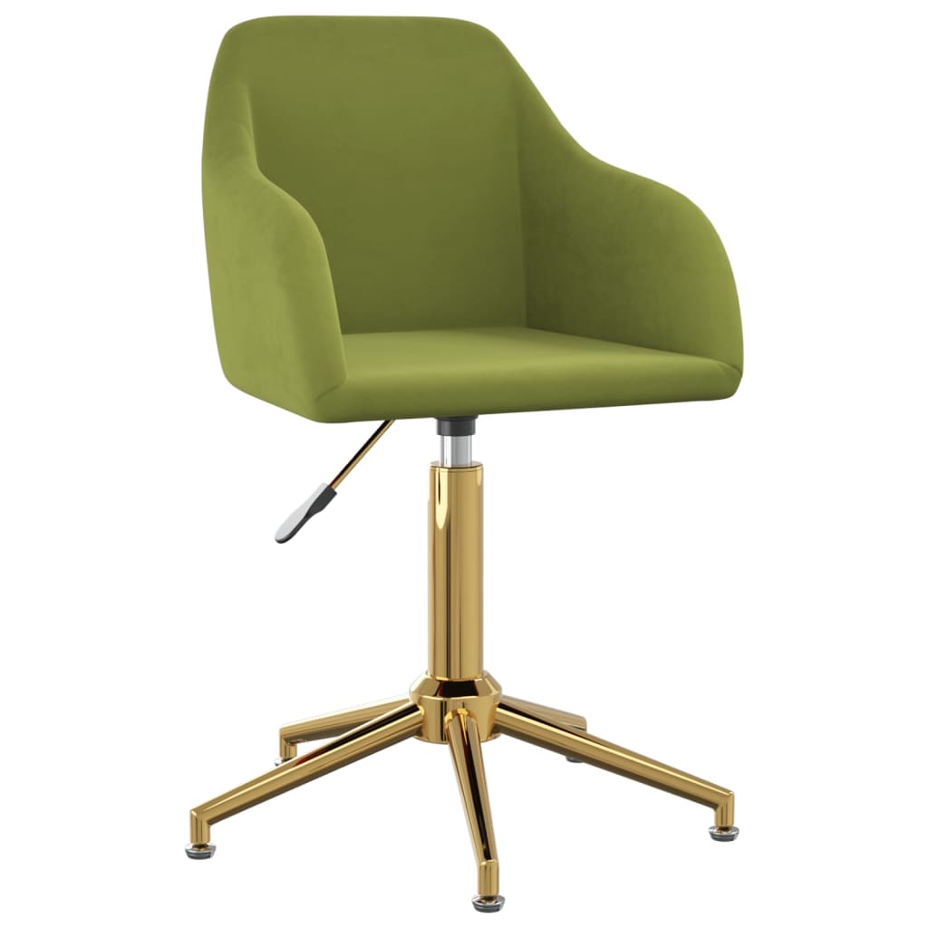 

vidaXL Eetkamerstoelen draaibaar 6 st fluweel lichtgroen
