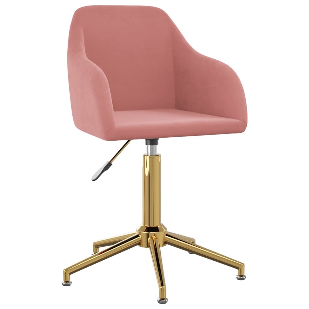 

vidaXL Eetkamerstoelen draaibaar 6 st fluweel roze