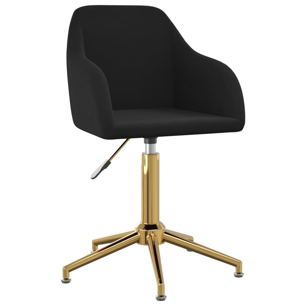 

vidaXL Eetkamerstoelen draaibaar 6 st fluweel zwart