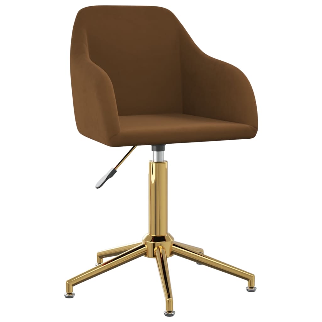 

vidaXL Eetkamerstoelen draaibaar 6 st fluweel bruin
