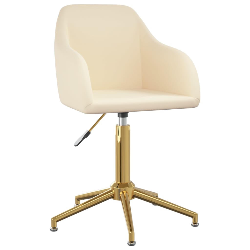 

vidaXL Eetkamerstoelen draaibaar 6 st fluweel crèmekleurig