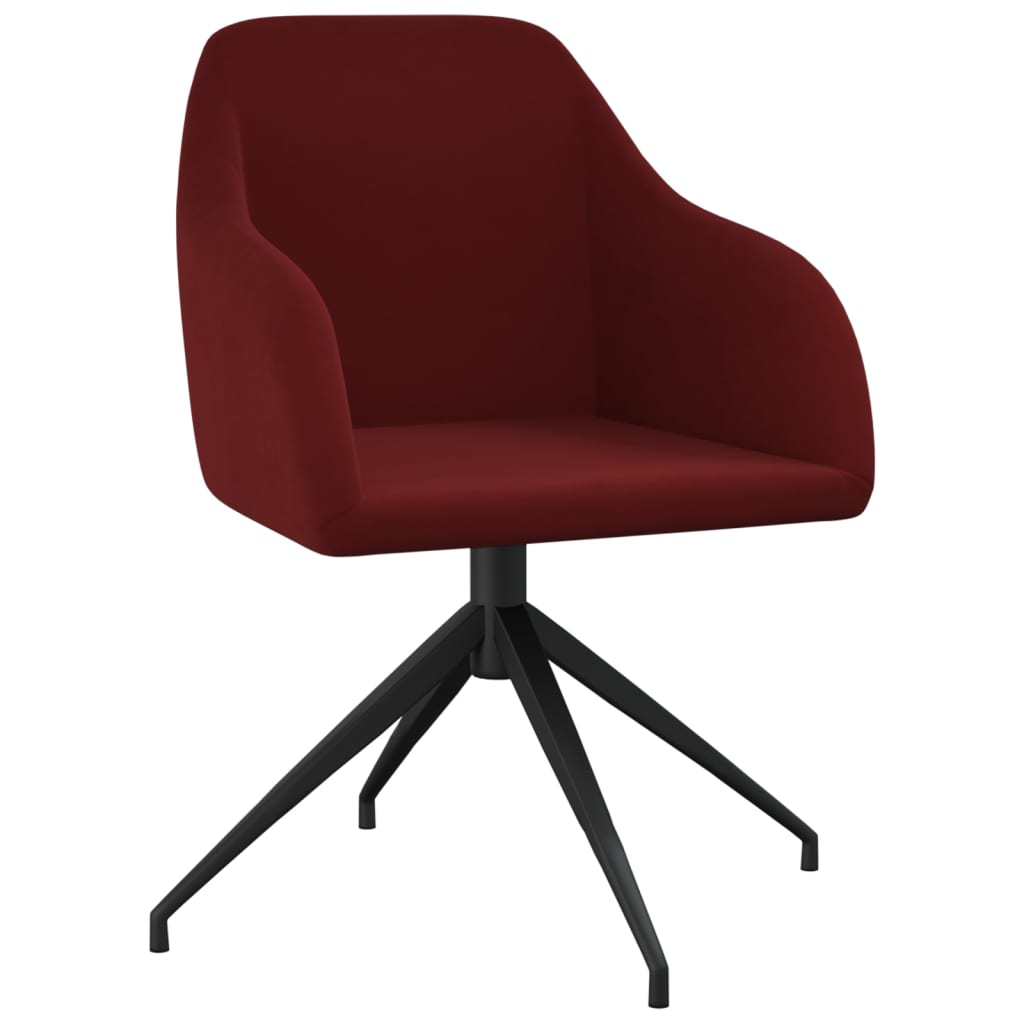 

vidaXL Eetkamerstoelen 4 st fluweel wijnrood